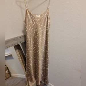 Vici Collection Aura Polka Dot Satin Slip Dress